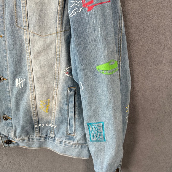 Brooklyn Cloth Mens Denim Jacket XL Blue Jean Trucker Savage‎ - Picture 5 of 16